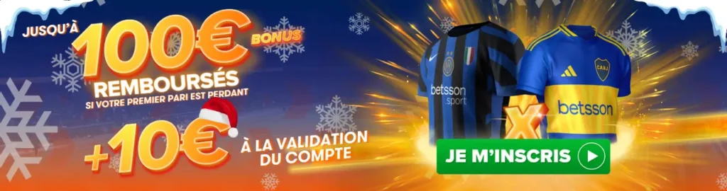 Tot 100€ terugbetaalde bonus BETSSON CASINO